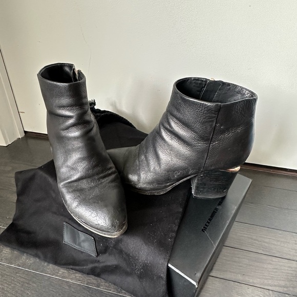 Alexander Wang Gabi Booties Rose Gold Size 7 - Picture 4 of 9